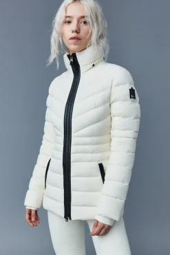 PATSY Agile 360 down jacket with blue fox fur