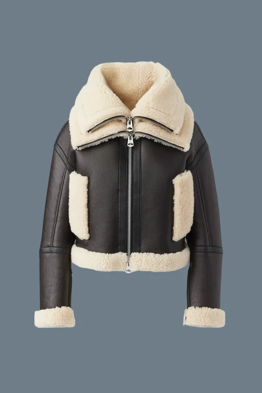 PENELOPA Sheepskin jacket with double collar