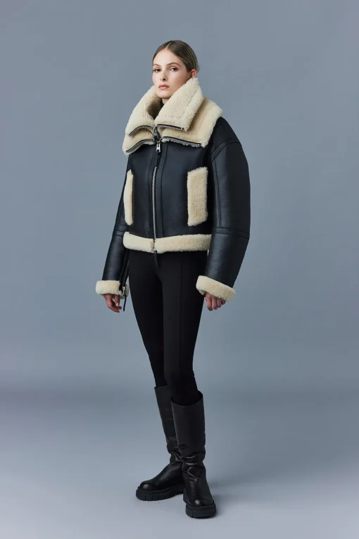 PENELOPA Sheepskin jacket with double collar