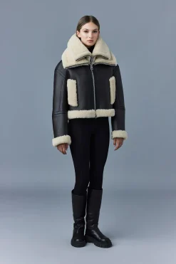 PENELOPA Sheepskin jacket with double collar