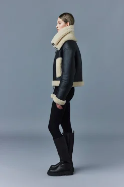 PENELOPA Sheepskin jacket with double collar