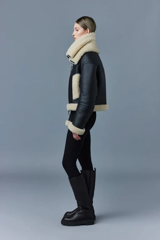 PENELOPA Sheepskin jacket with double collar