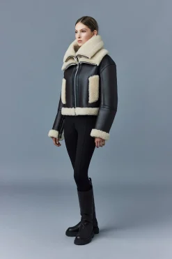 PENELOPA Sheepskin jacket with double collar