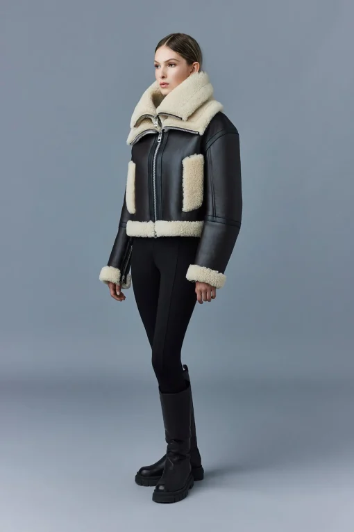 PENELOPA Sheepskin jacket with double collar