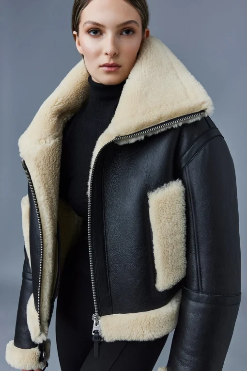 PENELOPA Sheepskin jacket with double collar