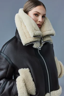 PENELOPA Sheepskin jacket with double collar