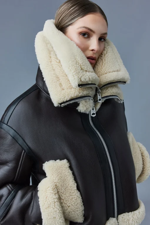 PENELOPA Sheepskin jacket with double collar