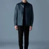 REMINGTON Two-tone colored leather overshirt