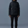 RILEY classic down jacket with removable shearling bib