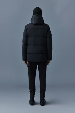 RILEY classic down jacket with removable shearling bib
