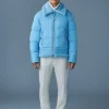 ROBERT Mixed-media shearling down jacket