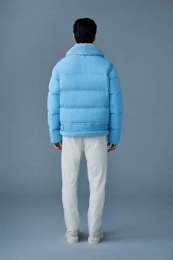 ROBERT Mixed-media shearling down jacket