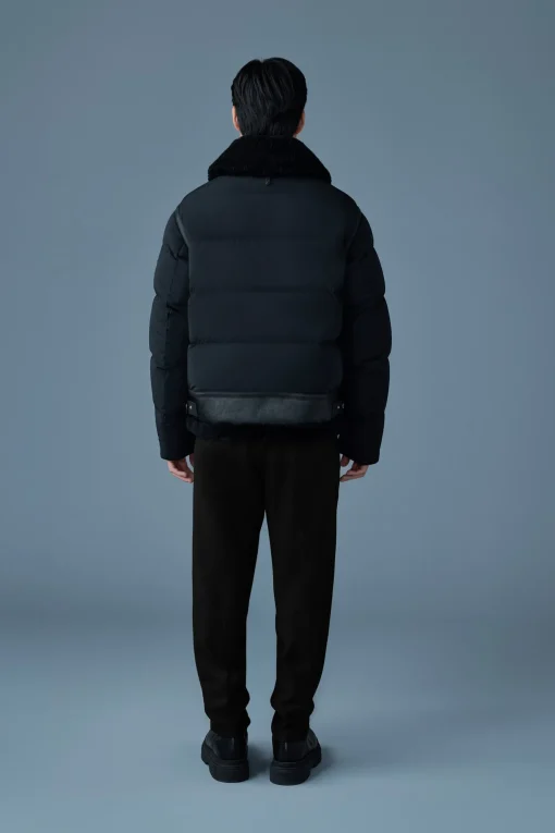 ROBERT Mixed-media shearling down jacket