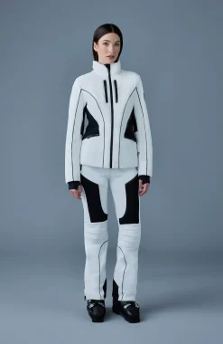 SANDRA Smocked detailed technical ski jacket