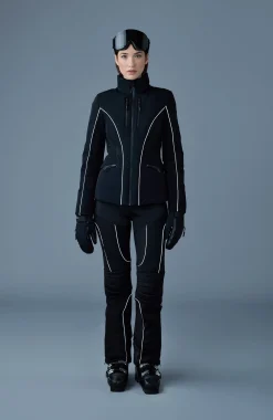 SANDRA Smocked detailed technical ski jacket