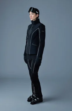 SANDRA Smocked detailed technical ski jacket