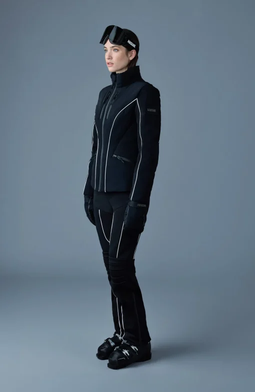 SANDRA Smocked detailed technical ski jacket