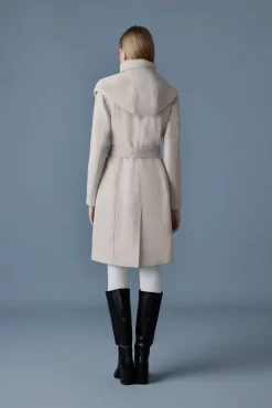 SHIA-SLB 2-in-1 double-face wool coat with removable bib