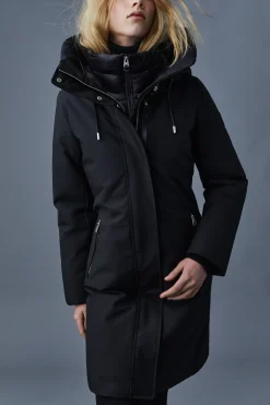 SHILOH 2-in-1 fitted down coat with removable bib