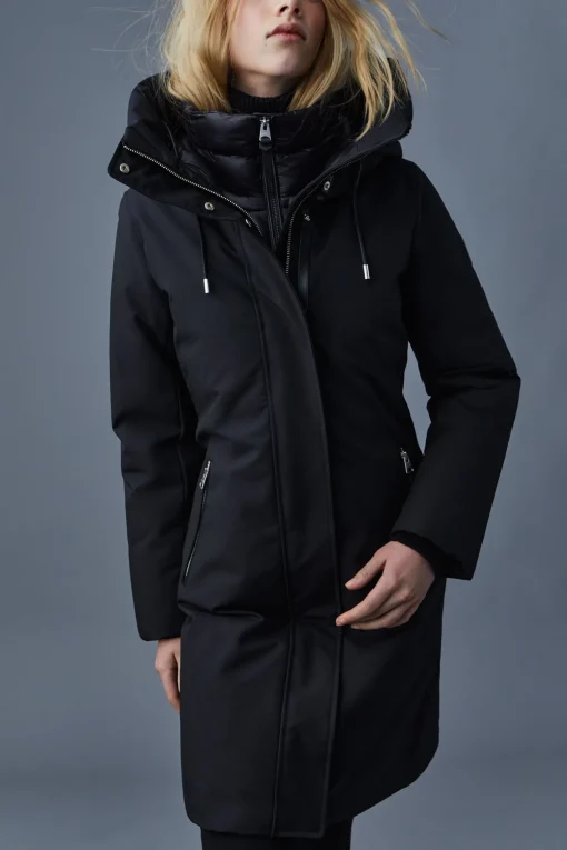 SHILOH 2-in-1 fitted down coat with removable bib