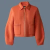 SOLANA Double-Face Wool balloon sleeved short jacket