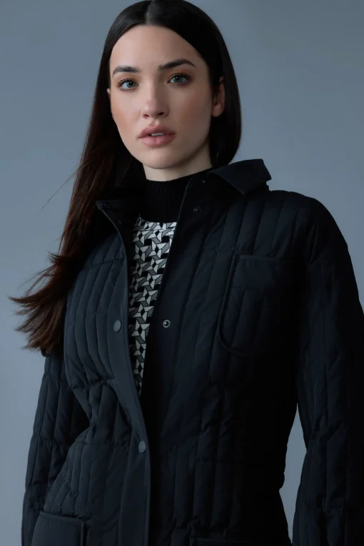 TADOKA Light down vertical quilted coat