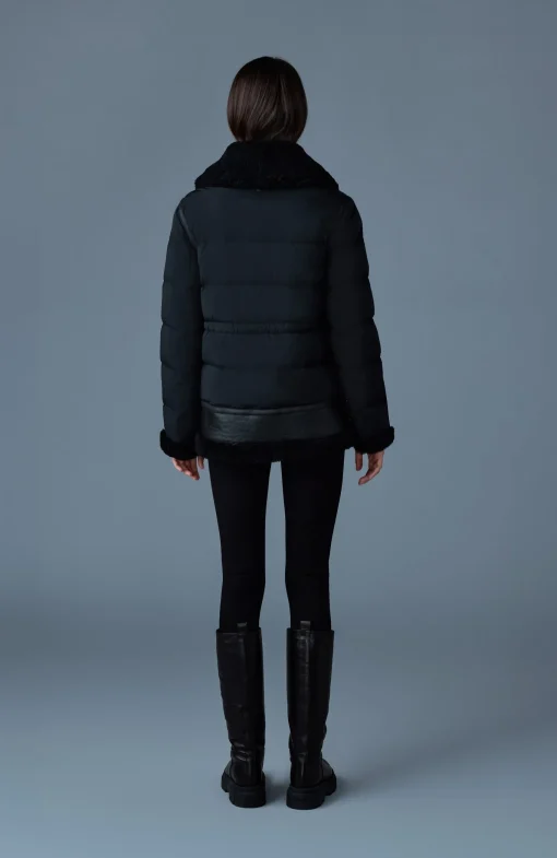 VANNA Mixed-media shearling down jacket