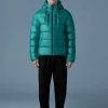 VICTOR lustrous light down jacket with hood for men