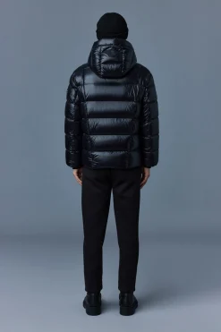 VICTOR lustrous light down jacket with hood for men