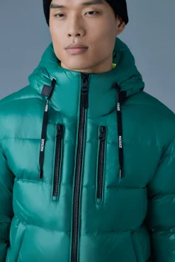 VICTOR lustrous light down jacket with hood for men