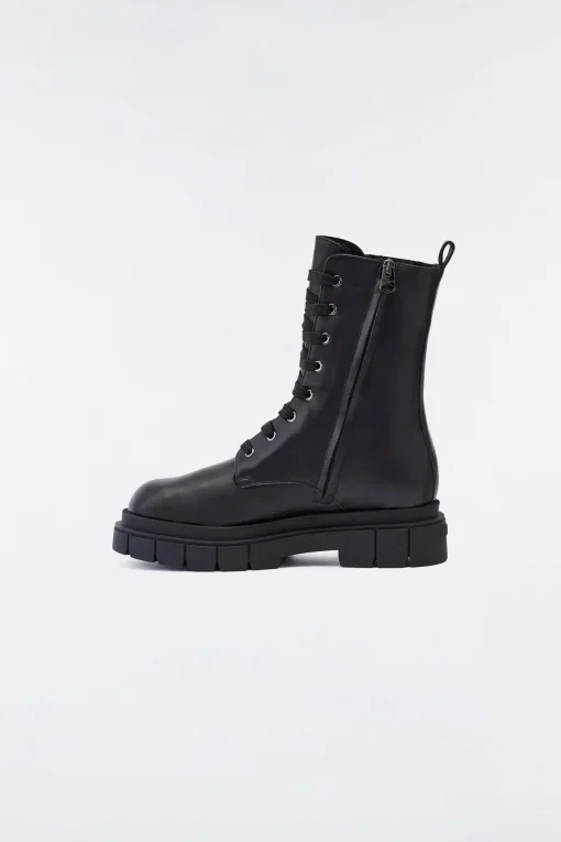 WARRIOR shearling-lined (R) Leather combat boot for men
