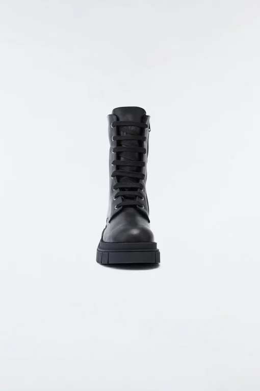 WARRIOR shearling-lined (R) Leather combat boot for men