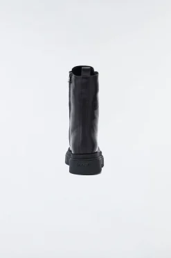 WARRIOR shearling-lined (R) Leather combat boot for men