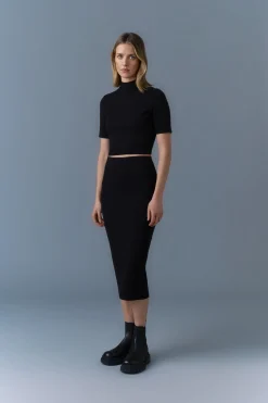 WYNONA Stretch Viscose Pencil Skirt